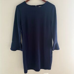 Old Navy - Navy Blue Women's Dress with Bell Sleeves (Medium Tall)